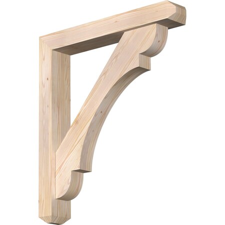 Ekena Millwork Olympic Craftsman Smooth Bracket w/ Offset Brace, Douglas Fir, 5 1/2"W x 34"D x 38"H BKT0604X34X38OLY04SDF